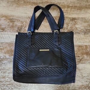 Black Quilted Tote Bag